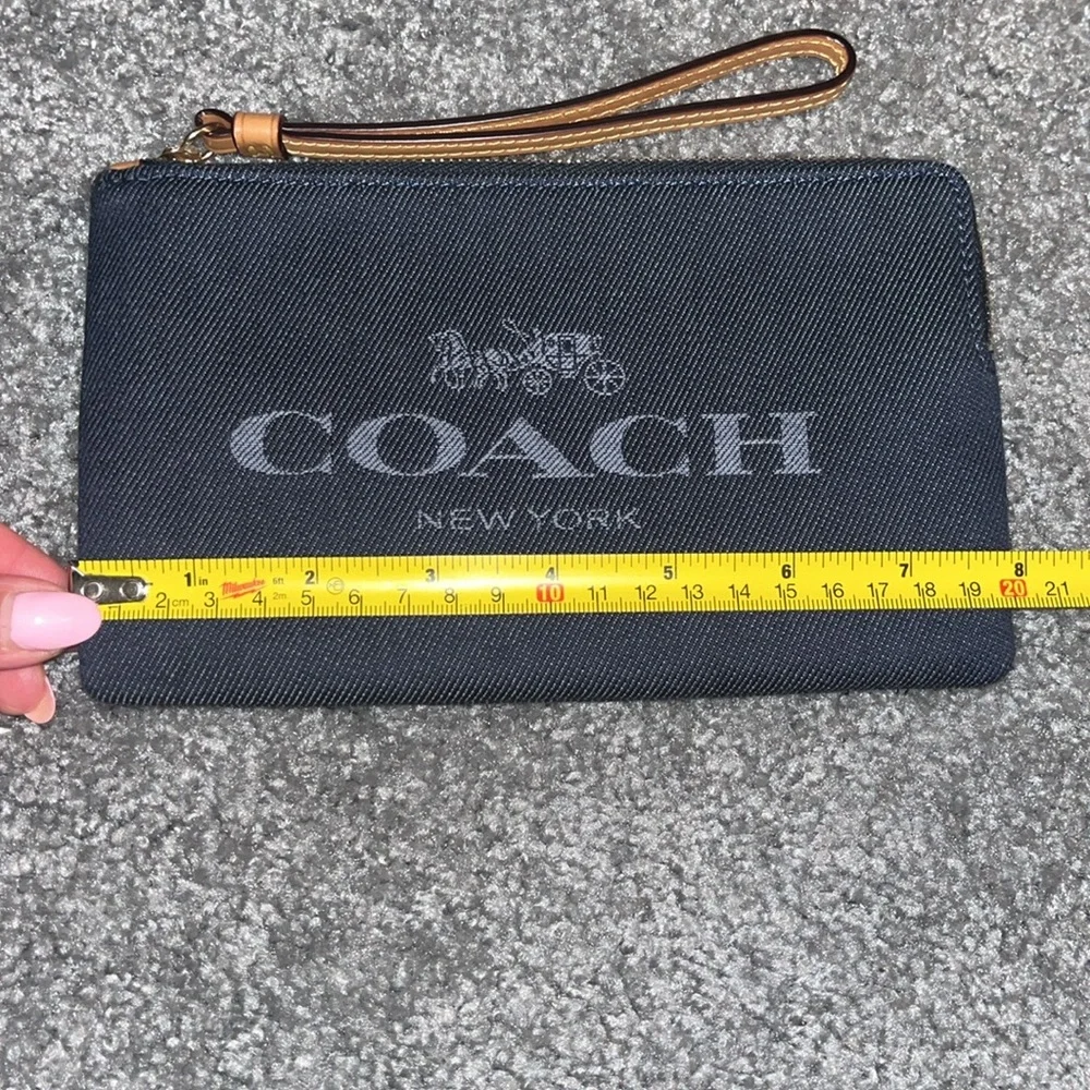 Coach Blue Wristlet Clutch - Picture 5 of 6